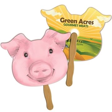 100 Customized Pig Hand Fan Full Color (2 Sides) - Paper Products ...