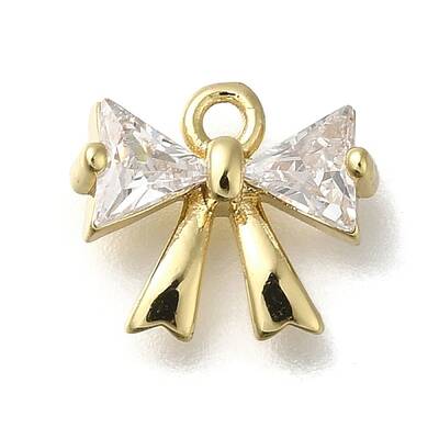 Rack Plating Brass Micro Pave Cubic Zirconia Charms