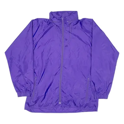 HARRY BUTLER Mens Windbreaker Jacket Purple Hooded L