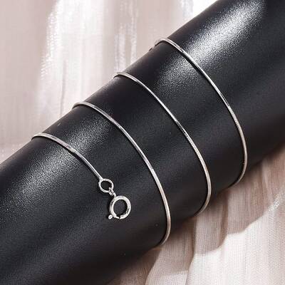 Anti-Tarnish 925 Sterling Silve Snake Chain Necklaces