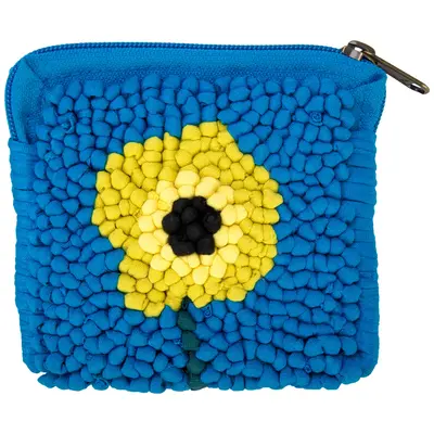 Mielie Coin Purse - Blue & Pink Heart