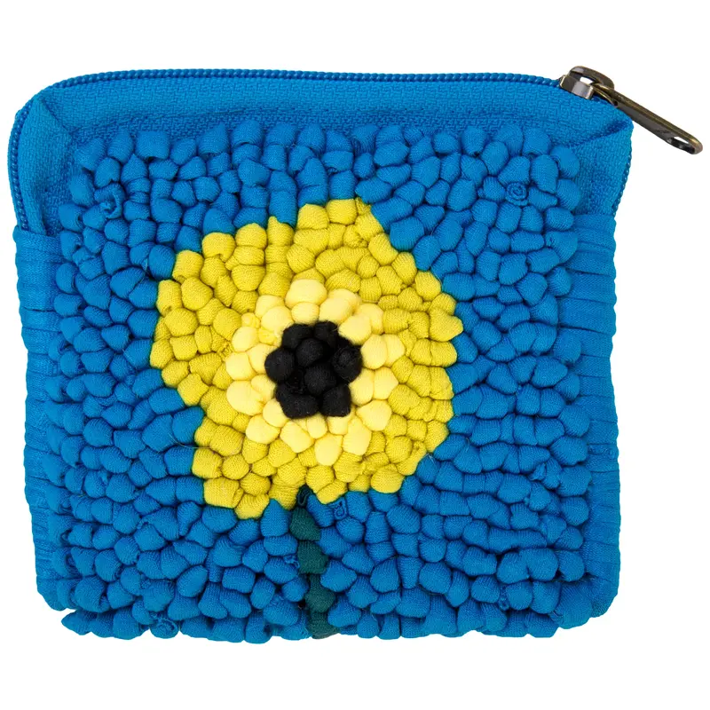 Mielie Coin Purse - Blue & Pink Heart