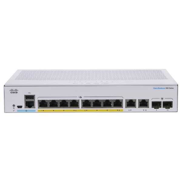 CBS350-8P-2G-IN-RF Cisco CBS350-8P-2G 8x Port PoE+ 2x Combo SFP Switch
