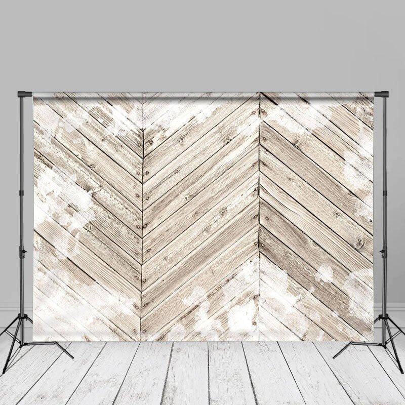 Oblique Stripes Light Brown Wood Portrait Backdrop - Aperturee
