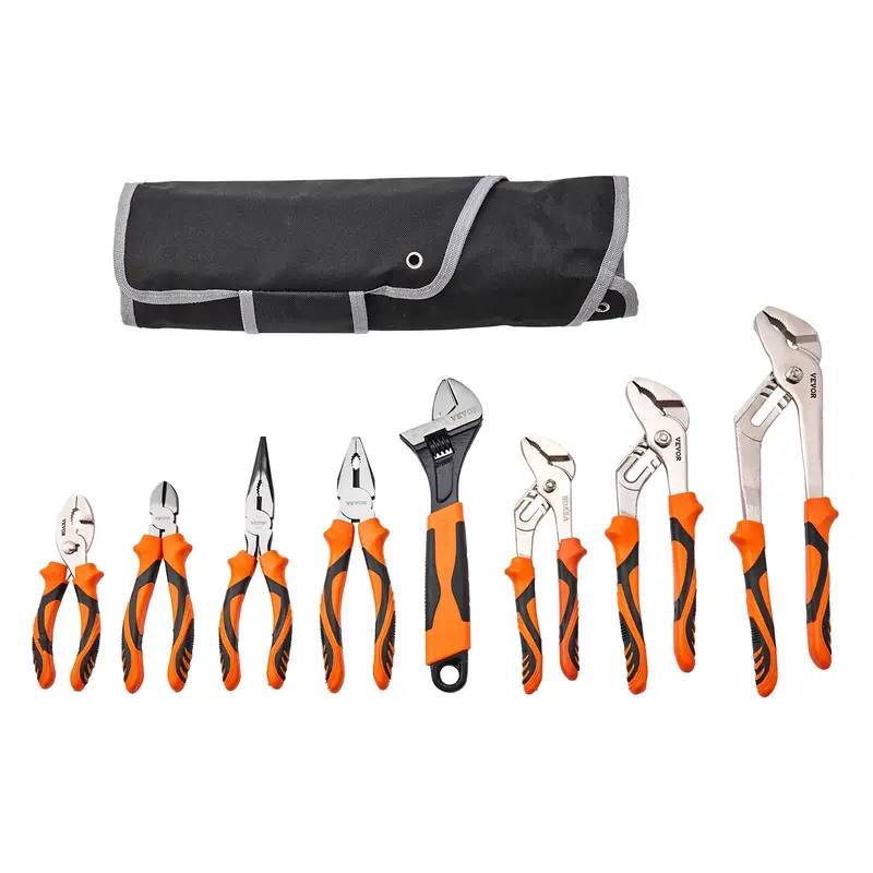 VEVOR Pliers Set, Various specifications, High Carbon Steel, Groove Joint Pliers, Linesman's Pliers, Long Nose Pliers, Diagon...
