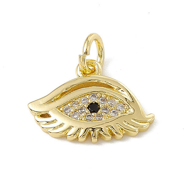 Brass Micro Pave Cubic Zirconia Charms
