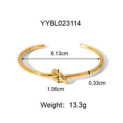 Knot Stainless Steel Cuff Bangles for Women