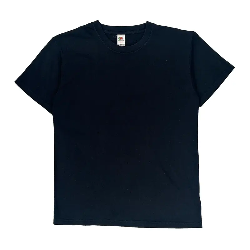 Fruit Of The Loom T-Shirt - Medium Black Cotton