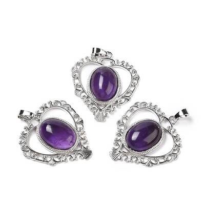 Natural Amethyst Pendants