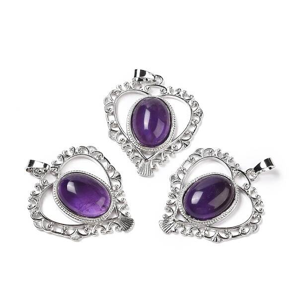 Natural Amethyst Pendants