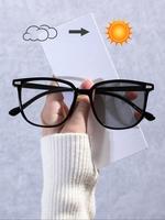 Unisex Simple Style Glasses, Trendy Casual Square Frame Glasses for Everyday, Fashion Accessories for Outdoor Activities
