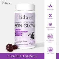Tidora Anti-Aging&Anti-Sugar Collagen Peptide Capsules – Wrinkle Reduction, Skin Hydration & Firming | With Vitamin Supplem...