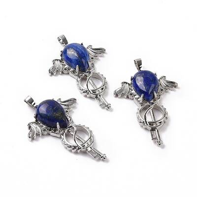 Natural Lapis Lazuli Dyed Teardrop Pendants