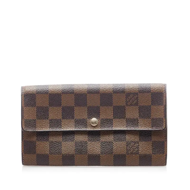 Pre-owned Louis Vuitton Damier Canvas small leather goods Ebene Sarah
