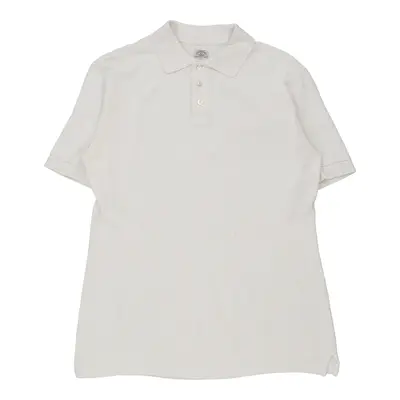 Armani Polo Shirt - XL White Cotton
