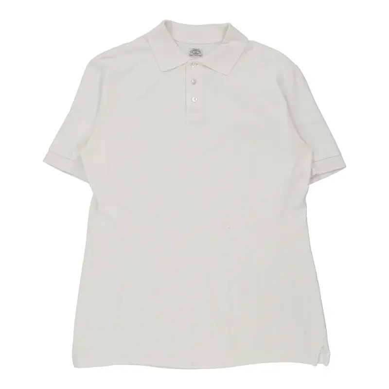 Armani Polo Shirt - XL White Cotton