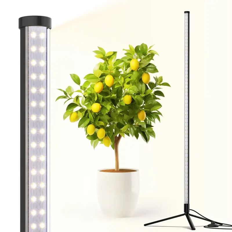 Barrina T10 Standing Grow Light 4FT, 42W, 5000K, Full Spectrum, Vertical LED Plant Light, Wide Coverage, with On/Off Switch a...