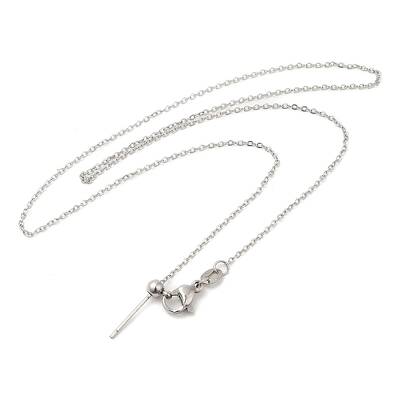 Non-Tarnish 304 Stainless Steel Cable Chain Necklace for Women