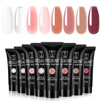 ROSALIND 8PCS Mini Poly Nail Gel Set Need UV Nail Light to Dry  Long Lasting Suitable Colors for All Ocassions Beginner Frien...