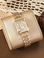 Women's Elegant Fashionable Square Dial   Quartz Watch, Fashionable Watches for Party, Modern Daily Clothing Decor, Trendy Al...