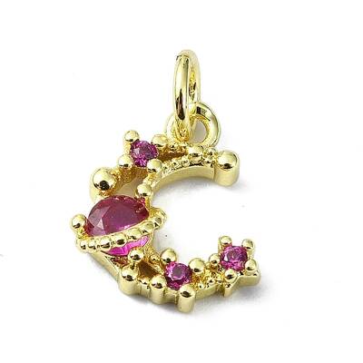 Brass Micro Pave Cubic Zirconia Pendants