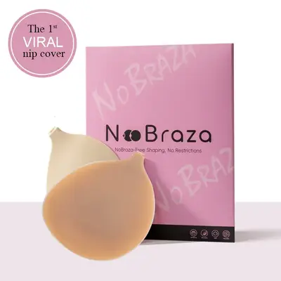 NoBraza   Silicone Adhesive Lift Bra Ultimate Must-Have! No-Sew Reusable Nipple Covers  Perfect for strapless dresses, partie...