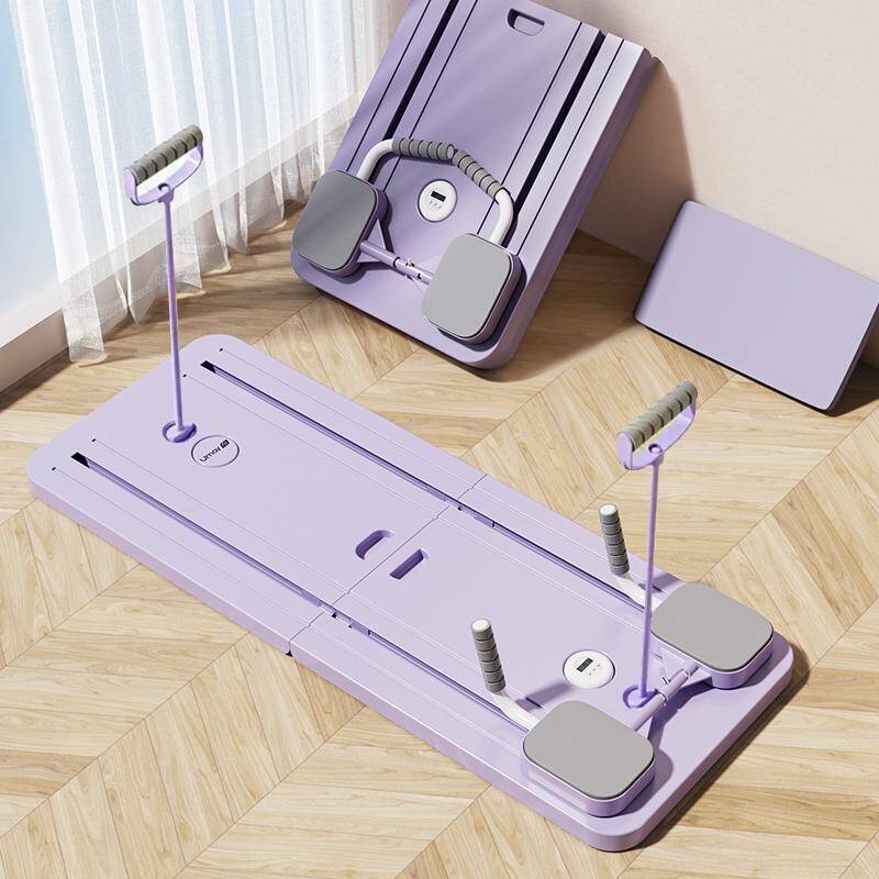 UMAY Pilates Board with Yoga Socks - Pilates Equipment Set, Multifunctional Foldable Home Pilates Board, 5-in-1 Pilates