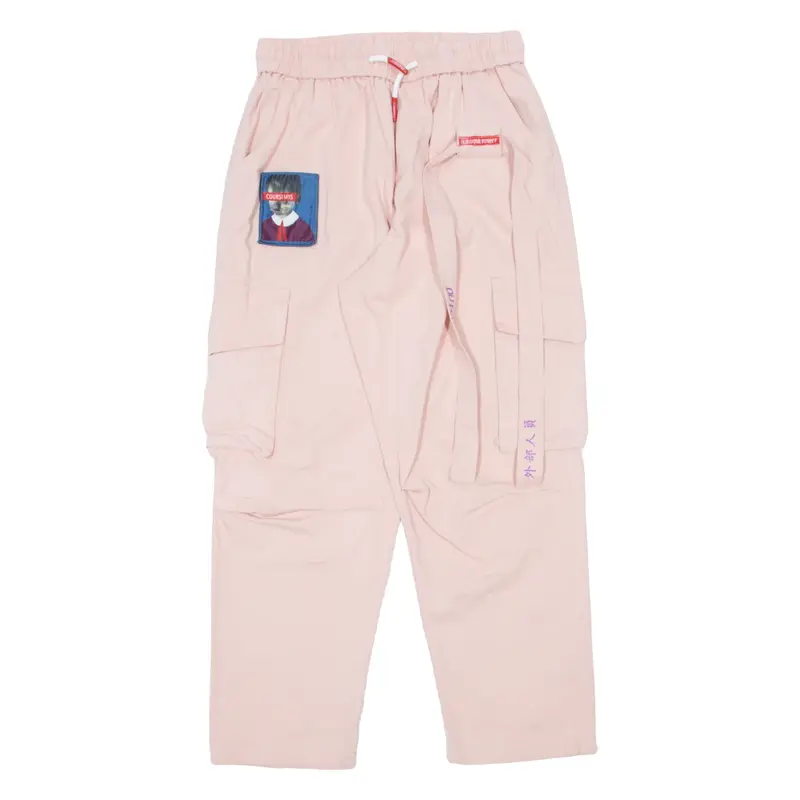 Cargo Trousers Pink Relaxed Tapered Womens W26 L26