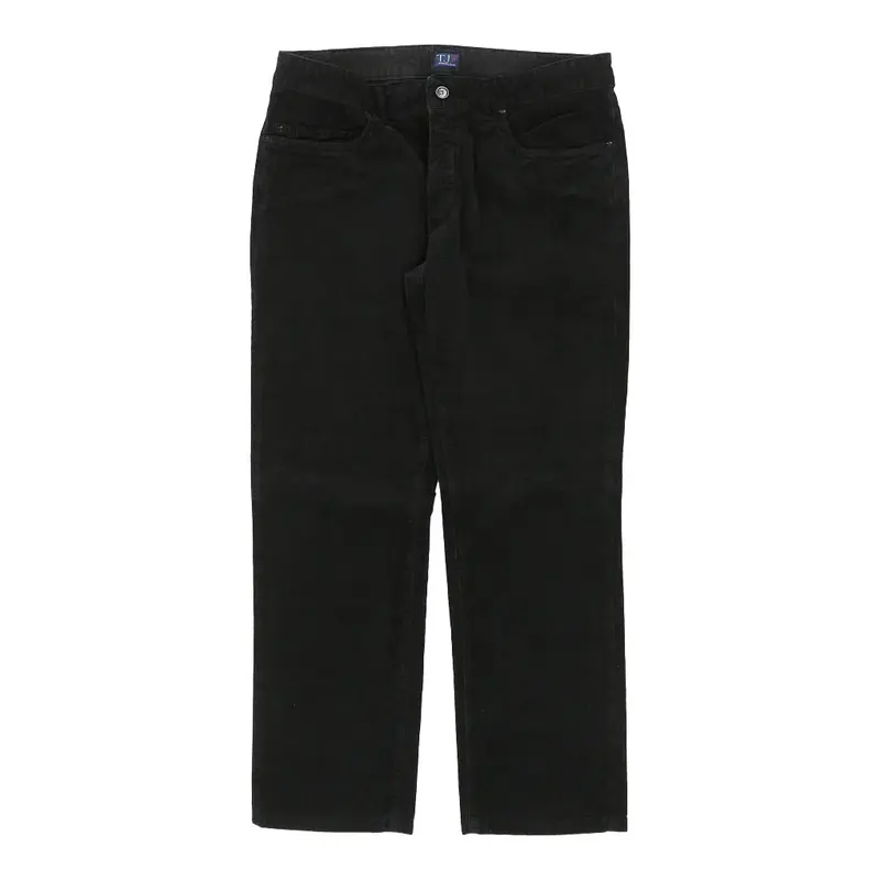 Trussardi Slim Fit Cord Trousers - 36W 28L Black Cotton