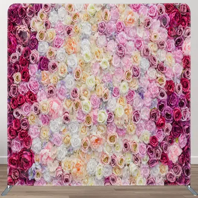 Aperturee Colorful Rose Wall Valentines Day Backdrop Cover - Aperturee