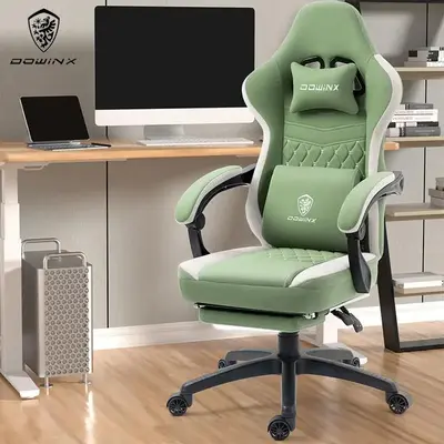 Dowinx Gaming Chair with Pocket Spring Cushion, Breathable Fabric Computer Chair with Gel Pad, Comfortable Office Chair with ...