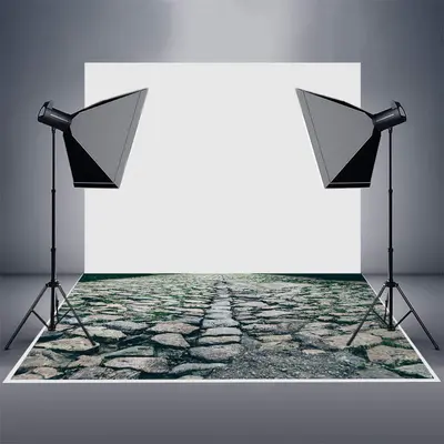 Rustic Country Bluestone Road Photo Rubber Floor Mat - Aperturee