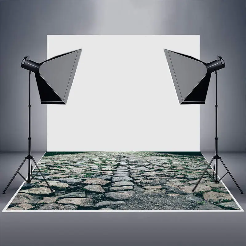 Rustic Country Bluestone Road Photo Rubber Floor Mat - Aperturee