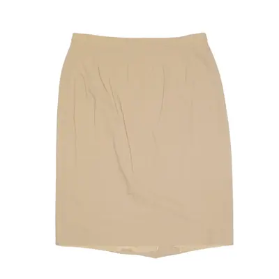 MAX MARA Formal Knee Length Pencil Skirt Beige Wool Womens UK 12