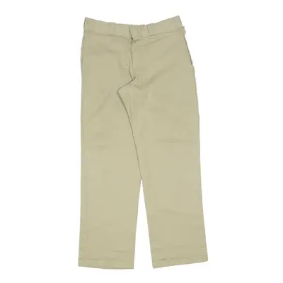 DICKIES 974 Workwear Trousers Beige Regular Straight Mens W30 L30