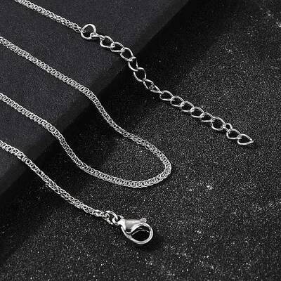 1.5MM 304 Stainless Steel Wheat Chain Necklaces for Men