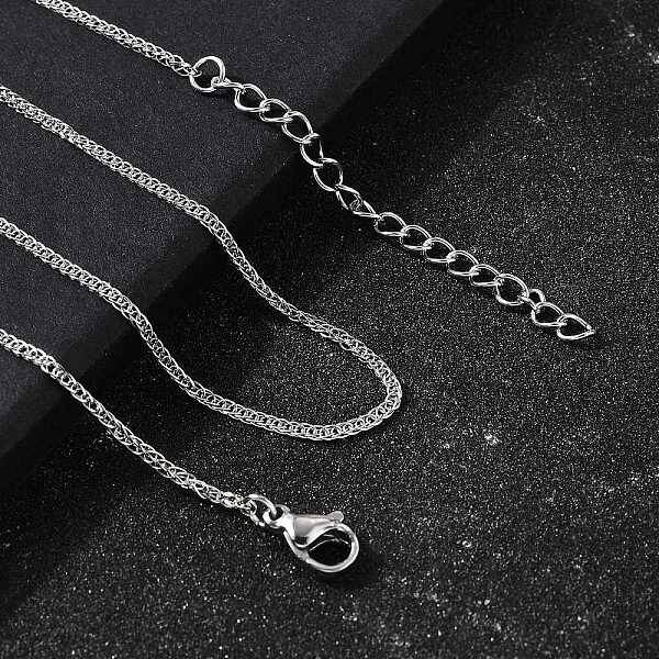 1.5MM 304 Stainless Steel Wheat Chain Necklaces for Men