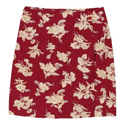 Express Collection Floral Mini Skirt - 25W UK 6 Red Cotton