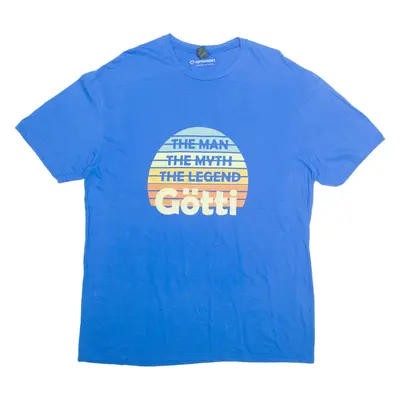 GILDAN Gotti Mens T-Shirt Blue XL