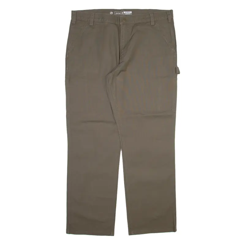 CARHARTT Carpenter Workwear Mens Trousers Grey Relaxed Straight W40 L32