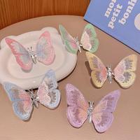 6PCS Embroidery Butterfly Car Decoration, Butterfly Decoration with Dancing Wings, Car Center Console Air Vent Decoration, Ca...