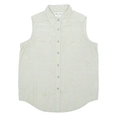 COLUMBIA Womens Shirt Beige Check Sleeveless M