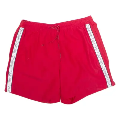 CALVIN KLEIN Mesh Lined Mens Swimming Shorts Red L W32