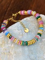 Boho Style Colorful Adjustable Beaded Design Bracelet, Fashionable Jewelry for Women & Girls, Casual Seven Colored Bracelet f...