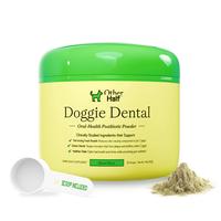 Other Half Doggie Dental Oral Health Powder - Bacon Flavor, 20 Scoops for Dog Breath Freshener, Plaque Remover, Tartar Contro...