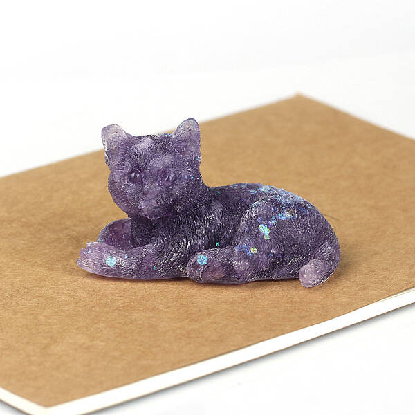 Natural Amethyst Cat Display Decorations