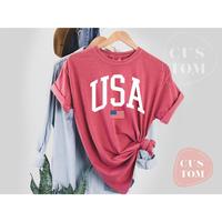 Comfort Colors USA Flag Shirt, 4th of July Shirt, Big USA Tshirt, USA Comfort Colors Shirt,  Usa Flag Tee, Usa Comfort Colors...