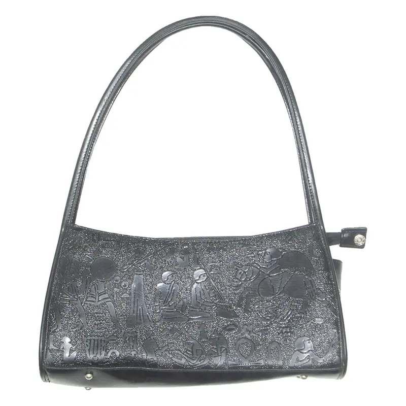 Womens Shoulder Bag Black Faux Leather
