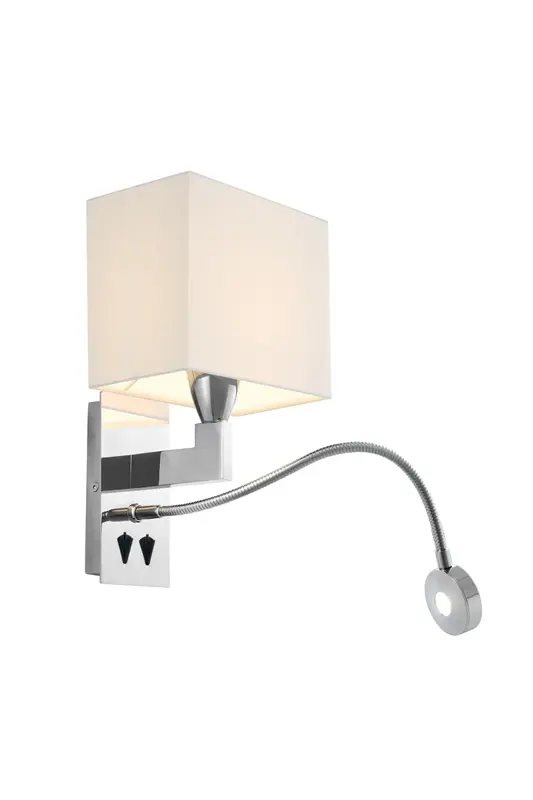 Silver Wall Lamp With Picture Light | Eichholtz Reading