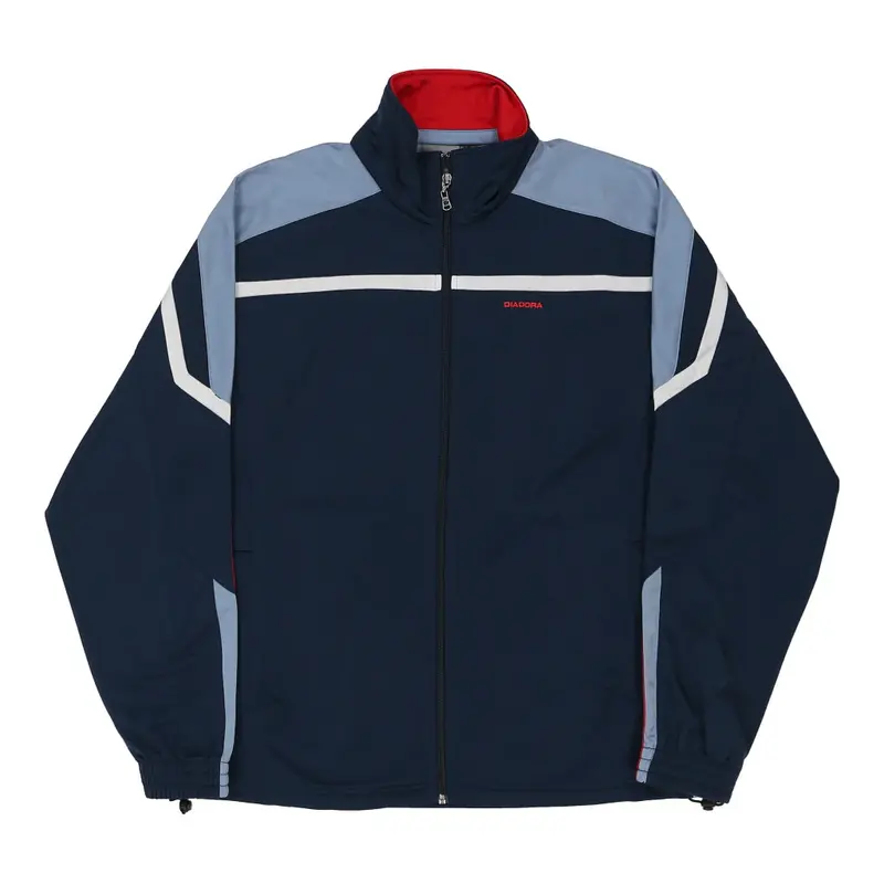 Diadora Track Jacket - XL Navy Polyester